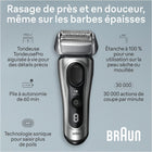 Braun Series 8 Electric Shaver for Men with Precision Long Hair Trimmer, Wet and Dry Electric Razor with Charging Stand and Travel Case, 8517s Galvano Silver