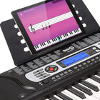 54-Key Digital Piano Keyboard with Simply Piano App, 350 Sounds & Rhythms, LCD Backlit Display, & Keynote Stickers