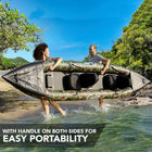 SereneLife 2 Person Inflatable Kayak - Double Kayak with Aluminum Paddles, Repair Kit - Lightweight, Portable Adult Kayaks with High-Output Pump - Durable Vinyl Kayak for Lake, Mild River – Camo