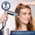 Shark FlexFusion Luxury Air & Ceramic Styling Hair Dryer System with Wet or Dry Fusion Brush, Auto-Wrap Curlers, and FrizzFighter Finishing Tool, Metallic Mist, HD641