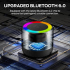 Monster S270 Bluetooth Speaker, Mini Portable Speaker with 360° Surround Sound, Bluetooth 6.0, Colorful Lights, TWS Paring, IPX6 Waterproof Wireless Speaker for Indoor Activities, Cycling, and Hiking