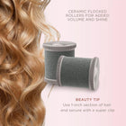 INFINITIPRO BY CONAIR Hot Roller Set with Ionic Generator, Eight 2-inch Jumbo Rollers plus Eight 2-prong clips,Champagne