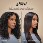 Shark Glossi 2-in-1 Hot Tool and Air Glosser, Ultra-Fast, Ultra-Glossy Blowouts at-Home, Heat-Controlled Ceramic, Curly, Coily, and Colour Friendly, HT302CPK (Canadian Version)