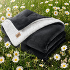 UGG Nita Throw Blanket for Bed, Soft Reversible Plush Throw for Couch and Living Room, Cozy Fluffy Blanket, Washable Bedding, Home Decor, 127 x 177-cm, Charcoal Grey
