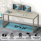 SHW 55-Inch Commercial-Grade Office Computer Desk, 140 x 60 cm, Maple