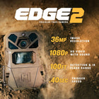 Moultrie Edge 2 Cellular Canada Trail Camera Two Pack - Auto Connect Nationwide 4G LTE - On Demand 36MP Photo - 1080P Video with HD Audio - 100 Ft Detection Range - Low Glow Flash | Scout from Anywhere, HD photos via Mobile app, 1080p video, multi-carrier