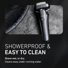 Panasonic ESLS9A Luxury 6-Blade Waterproof Electric Shaver for Men with Charging Station, Black