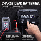 NOCO Genius GENPRO10X2: 2-Bank, 20A Onboard Battery Charger - 10A Per Bank, 12V Waterproof Marine Charger with Overcharge Protection & Temperature Compensation – for Lead-Acid & Lithium Batteries | Charges 2 Batteries at Once, IP68 Waterproof, Overcharge 