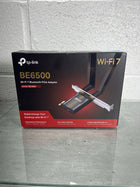 TP-Link Wi-Fi 7 BE6500 PCIe WiFi Card for Desktop PC (Archer TBE400E) - Bluetooth 5.4, WPA3,Tri-Band 2882 Mbps,Multi-Directional Antennas, and USB Drive for Fast Installation (Windows 11 Only)