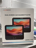 FANGOR 7.5 Dual Portable DVD Player for Car, Car DVD Player Dual Screen Play a Same or Two Different Movies with Headrest Strap, Regions F-r-e-e, Support Last Memory, AV Out & in, USB/SD Card