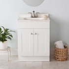 Project Source Dover 24-in True White Single Sink Bathroom Vanity with No Top Included