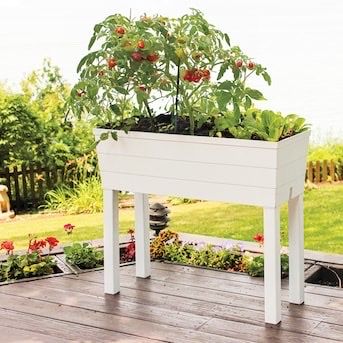 EMSCO GROUP 3-cu ft 13.25-in W x 33-in L x 28.75-in H Elevated White Raised Garden Bed