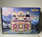 INSOON Pink Estate House Building Set with Lights, 3 Style Pinkspire Construction Model with Car Fountain, 1815 PCS Friends Villa Castle Building Block Kit Home Decor, Gift for Adults Boys Girls 8-12+