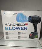 980,000 RPM Cordless Leaf Blower - 21V Electric Handheld Leaf Blower with 2×4.0Ah Batteries & Fast Charger - Lightweight for Patio, Lawn, Yard, Deck Cleaning - Dark