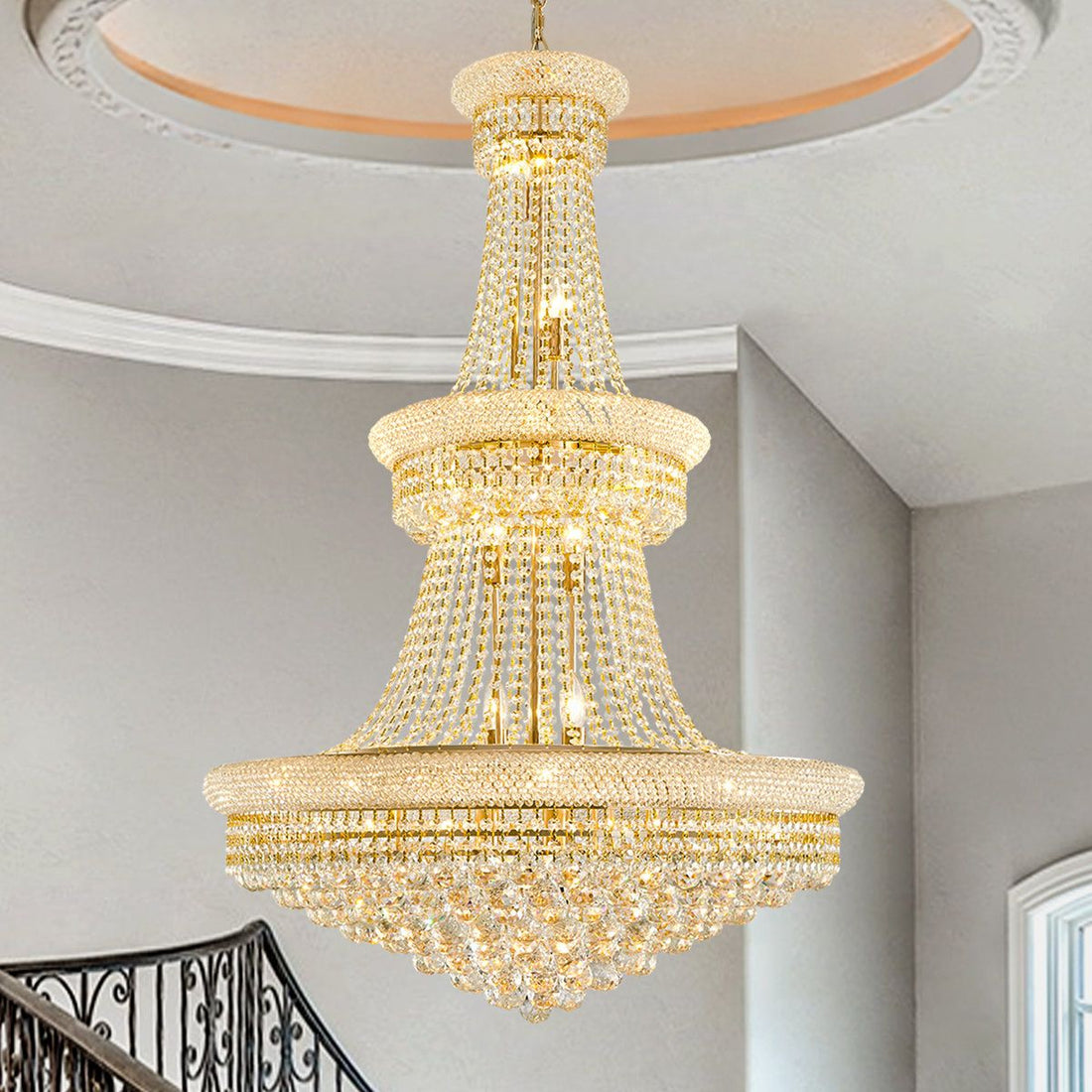 19 - Light Dimmable Empire Chandelier