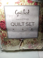 Greenland Home Antique Rose 100% Cotton Quilt Set, 3-Piece King/Cal King, Ecru