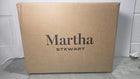 MARTHA STEWART Hotel Collection Feathers and Down Bed Pillows Queen Size Set of 2, 500 Thread Count 100% Cotton Cover Damask Stripe Embroidered Soft Hypoallergenic, White 2