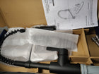 Project Source Flynt Matte black Single Handle Deck-mount Pull-down Kitchen Faucet with Sprayer (Includes Deck Plate)