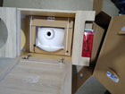 Project Source Euro 18-in Sandstone Single Sink Bathroom Vanity with White Cultured Marble Top (Fully Assembled)