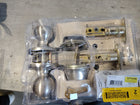 Kwikset Polo Satin Nickel Exterior Single-Cylinder Deadbolt and Keyed Entry Door Knob Combo Pack