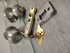 Kwikset Cove Satin Nickel Exterior Keyed Entry Door Knob ft. SmartKey Security