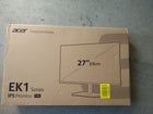Acer EK271 Gbi 27-in IPS FHD 1920 x 1080 120Hz 1ms Frameless Office Gaming Monitor with Ergonomic Tilt 1 x HDMI & 1 x VGA (HDMI Cable Included)