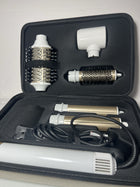 Hot Air Brush Hair Dryer Air Styler - 110,000 RPM Fast Drying, Curling, Straightening with Ceramic Coating & Negative Ion, No Heat Damage for All Hair Types (White)