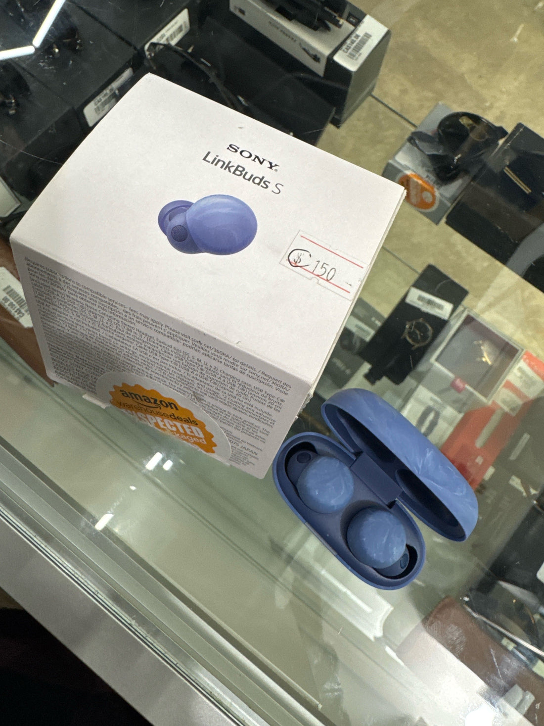 Sony LinkBuds S Truly Wireless Noise Canceling Earbud Headphones with Alexa Built-in, Bluetooth Ear Buds Compatible with iPhone and Android, Earth Blue