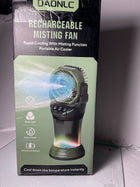 Misting Fan Portable Camping Fan 42800mAh Battery Powered with Remote Control, RGB Ambient Light with 2L Bucket, Battery Indicator, 120° Auto Oscillating, Timing Function, Grip Handle