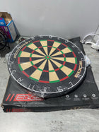Accudart Edge Bristle Dartboard - Razor Thin Spider Wire Reduces Bounce Outs - Premium Brazilian Sisal - Advanced Metal Number Ring - Increased Playing Area - Super Thin Bullseye