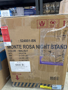 New Spec Monte Rosa 2 Drawer Wood Night Stand in Walnut