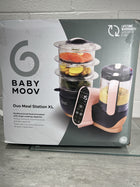 Babymoov Duo Meal Station XL Baby Food Maker, 6-in-1 Food Processor & Steamer with Multi-Speed Blender, Warmer, Defroster & Sterilizer, (Nutritionist Approved), Pink
