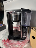 Ninja CM401 Specialty 10-Cup Coffee Maker, with 4 Brew Styles for Ground Coffee, Built-in Water Reservoir, Fold-Away Frother & Glass Carafe, Black