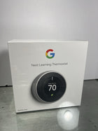 Google Nest Learning Thermostat - Programmable Smart Thermostat for Home - 3rd Generation Nest Thermostat - Compatible with Alexa - Stainless Steel