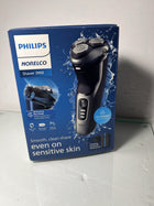Philips Norelco Shaver 3600 Series, Wet and Dry Electric Shaver, P-Cap, Travel Pouch, Storm Blue, Model S3243/91