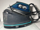 Rowenta Iron for Clothes, High Pressure Steamer Iron with Boiler System, 400 Steam Holes, Vertical Steaming, 37oz Tank, Stainless Steel Soleplate, Auto-Off 1800 watts, Black Green, DG7626