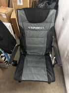 Superrella Movable Backrest Camping Chair for Adults with Cup Holder Folding Lawn Chairs for Outdoor Activities, Beach, Sports, Travel & Picnic, Black & Grey