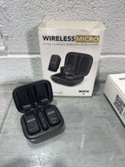 RØDE Wireless Micro - Compact Wireless Microphone, Two Mics with Charge Case for Smartphone Content Creation - USB-C, Black