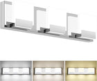 SOLFART 3 Color Temperature Dimmable 3-Light Vanity Lighting Fixtures Bathroom Lights Over Mirror Adjustable Light Color 3000K/ 4500K/ 6000K