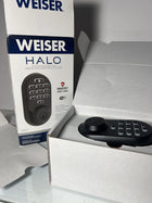 Weiser Halo Matte Black WiFi Smart Lock, Keyless Entry Door Lock, Touchpad Keypad Door Lock, Amazon Alexa & Google Assistant/Google Home Compatible, Deadbolt Lock, Smart Locks for Entry Door
