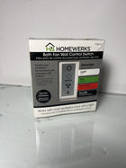Homewerks 7150-12 LCD Bathroom Timer Switch for Ventilation Fan and Light 3 Functions