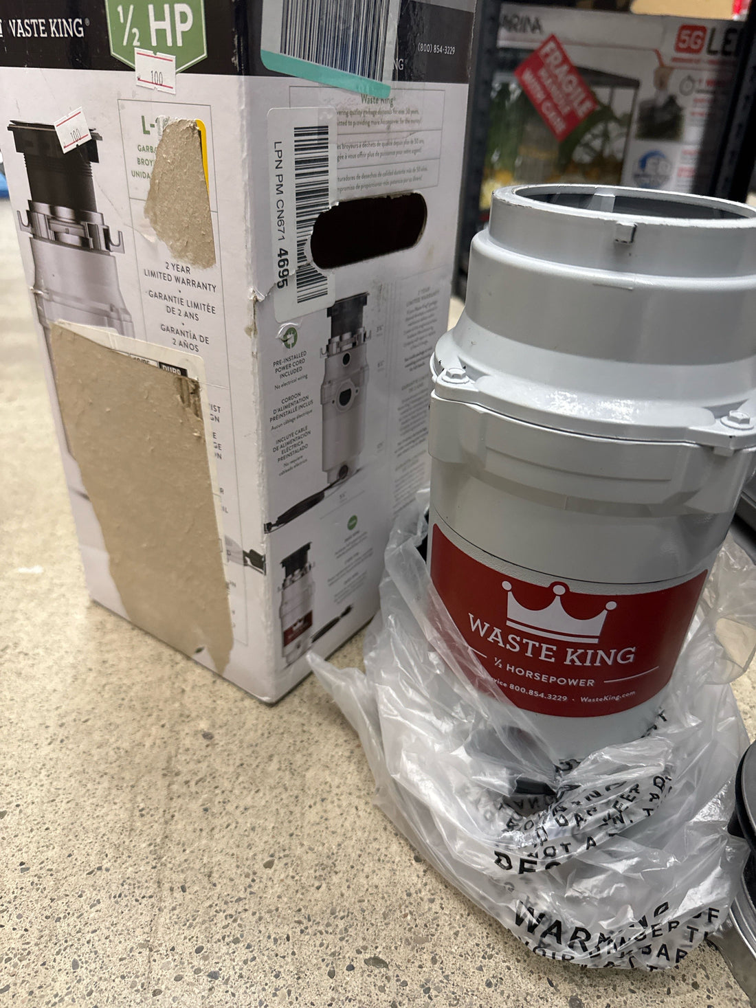 Moen Waste King Legend L-1001 Garbage Disposer, 1/2 hp Motor