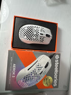 SteelSeries Aerox 3 - Holey RGB Gaming Mouse - Ultra-lightweight Water Resistant Design - 8,500 DPI TrueMove Core Optical Sensor - Snow