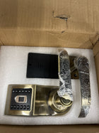 Smart Door Lock,LUOOV Digital Door Lock,Unlock with Remote Control, M1 Card, Code and Key,Handle Direction Reversible (Fingerprint Golden)