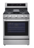 LG 5 Burners 30-in 5.8-cu ft Stainless Steel Gas Range with Air Fry #LRGL5825F