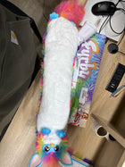 Furby DJ Furby Interactive Toy, Super Snuggly Rainbow Electronic Plush with Music, Lights, Motion, and Games, 32 in/81 cm Long, Ages 6+ (French Version)