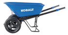 Kobalt 7-cu ft 2 Wheel Steel Push Wheelbarrow Flat-Free Tire