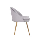 Porthos Home Daija Velvet Dining Chairs with Gold Legs - Silver