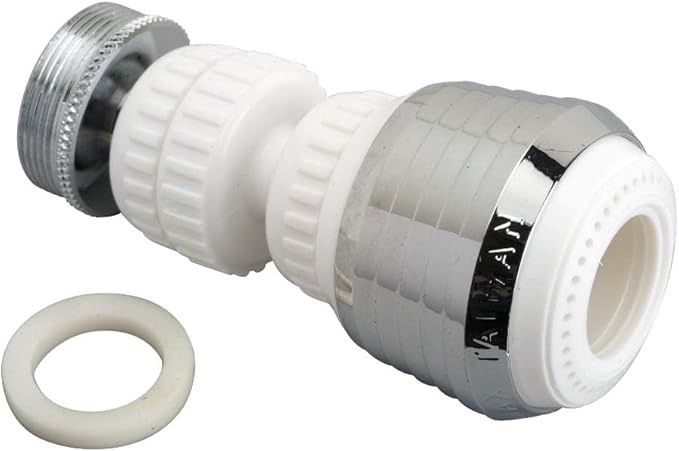 Moen 360 Degree Double Swivel Faucet Aerator - White, Stainless Steel, Painted Finish