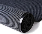 ITINA Door Mat About W3\' x L16\' Large Outdoor Indoor Mat Waterproof Rubber Back Rugs for Home Office Business Areas Grey-Black